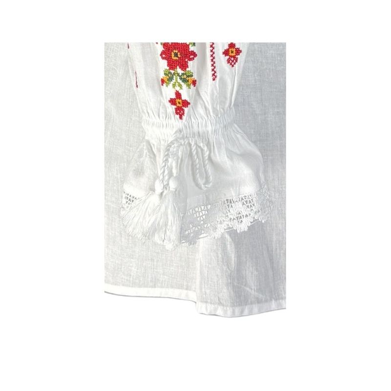 Fashion, accesorii si bijuterii - Femei - Imbracaminte femei - Camasi si bluze femei - Bluza dama M26 alb/galben , marimea 2XL - Infinity.ro
