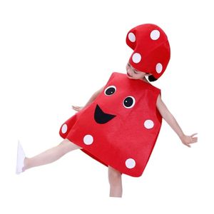 Costum leguma Ciuperca KidMania®, rosu, pentru copii, marime universala 3 ani + Universala