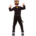 Jucarii, Copii si Bebe - Jucarii si jocuri - Jucarii de rol - Masti si costume copii - Costum Motan Noir cu accesorii pentru baieti - Miraculous 9-10 ani 140 cm - Infinity.ro