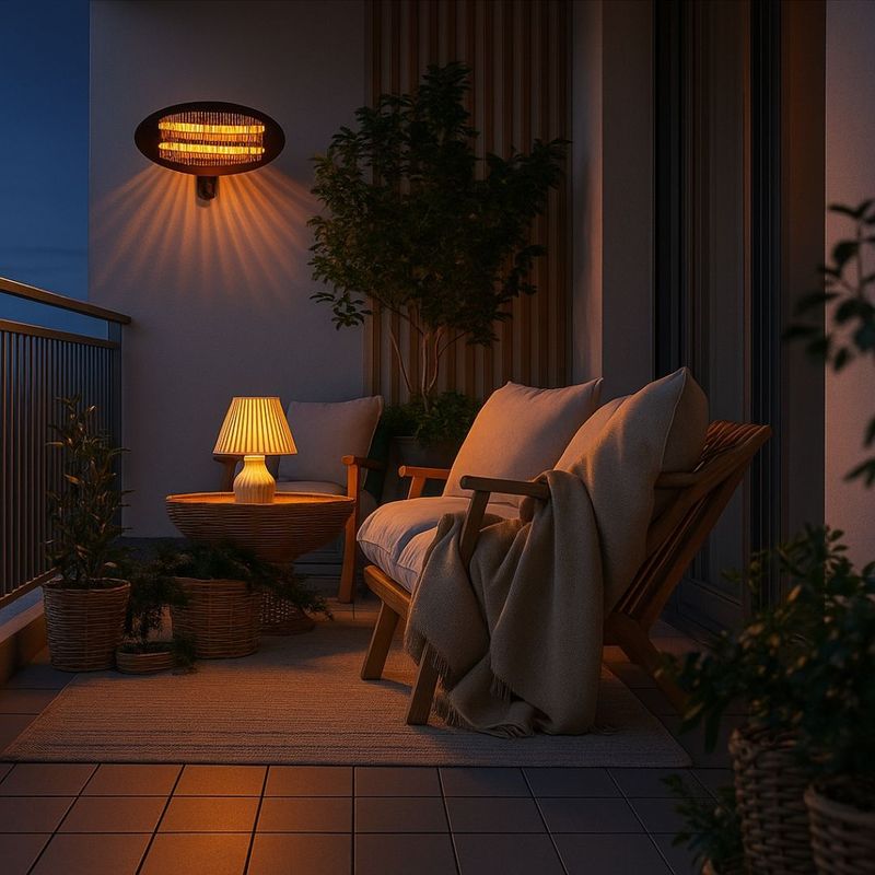 Casa si Gradina - Gradina si terasa - Mobilier exterior - Incalzitoare terasa - Incalzitor infrarosu de terasa, 2000W, 3 trepte de putere, cu sistem de montare pe perete, incalzire radianta - Infinity.ro