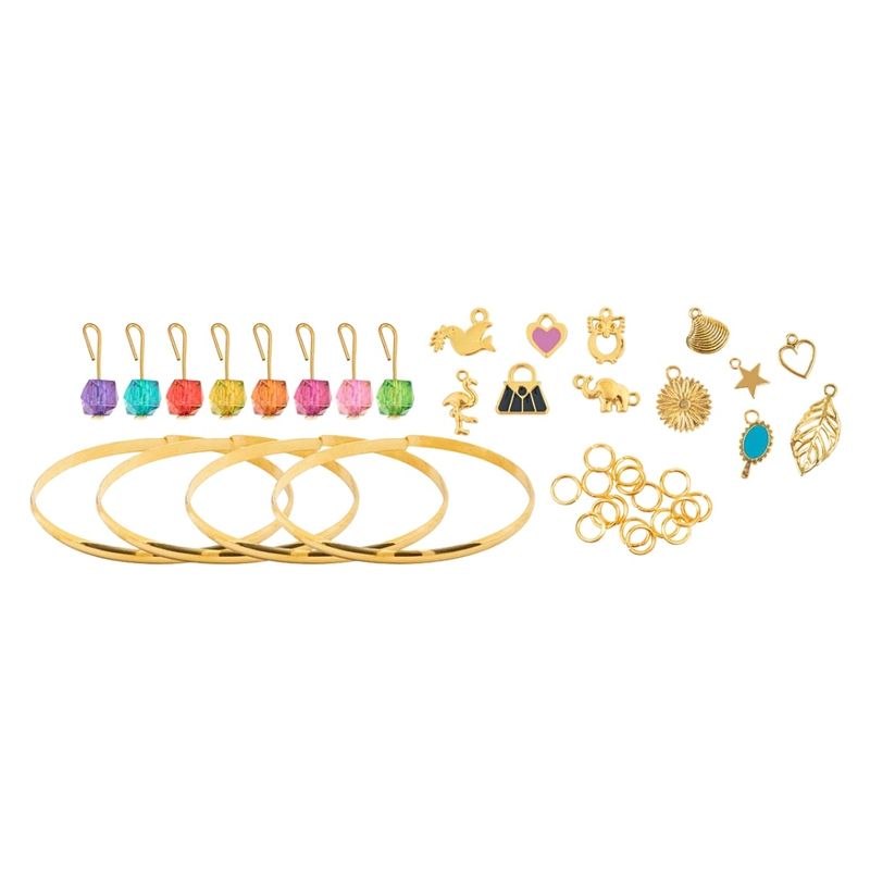 Jucarii, Copii si Bebe - Jucarii si jocuri - Jucarii & jocuri educative - Seturi de artizanat - Set creativ, propriile bratari cu charm-uri, accesorii aurii, Besties, 5+ ani - Infinity.ro