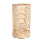 Casa si Gradina - Corpuri si surse de iluminat - Veioze si lampi - Veioze - Lampa de birou Home & Styling, din bambus, forma tubulara, baza din lemn de pin, 13x23 cm - Infinity.ro