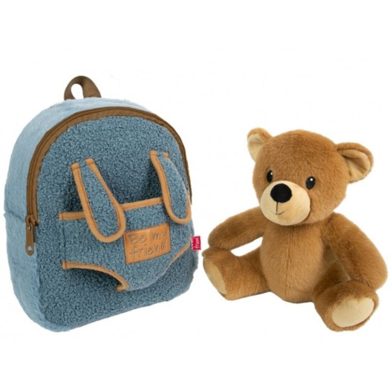 Carti si Birotica - Rechizite - Rucsacuri si genti scolare - Rucsac Be My Friend, Perletti, pentru gradinita, cu ursulet de plus detasabil, 21x27x9 cm - Infinity.ro