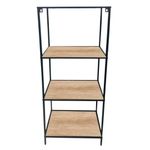 Casa si Gradina - Mobilier - Biblioteci si rafturi - Etajere - Etajera pentru depozitare, cu 3 polite din MDF si structura metalica, 45x30x130 cm - Infinity.ro