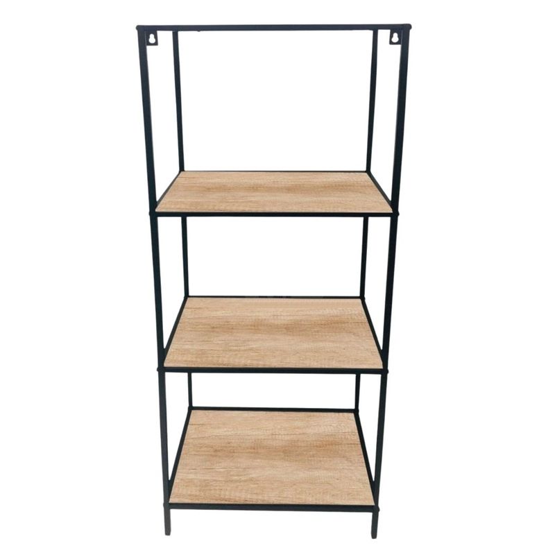 Casa si Gradina - Mobilier - Biblioteci si rafturi - Etajere - Etajera pentru depozitare, cu 3 polite din MDF si structura metalica, 45x30x130 cm - Infinity.ro
