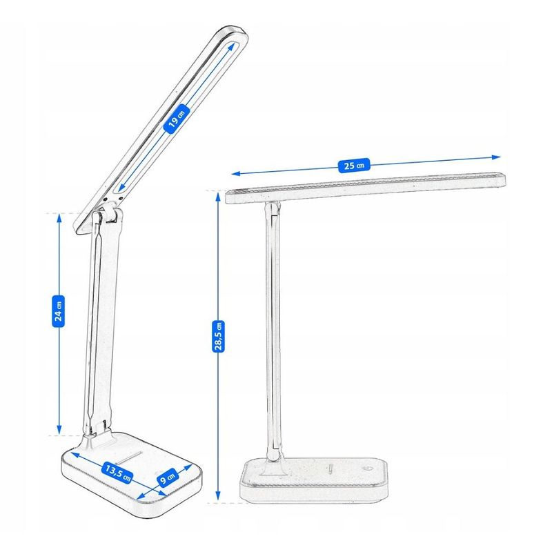 Casa si Gradina - Corpuri si surse de iluminat - Veioze si lampi - Veioze - Lampa de birou LED Jumi, cu suport pentru telefon, negru, 3 niveluri de luminozitate - Infinity.ro