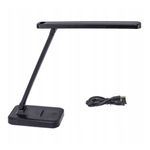 Casa si Gradina - Corpuri si surse de iluminat - Veioze si lampi - Veioze - Lampa de birou LED Jumi, cu suport pentru telefon, negru, 3 niveluri de luminozitate - Infinity.ro