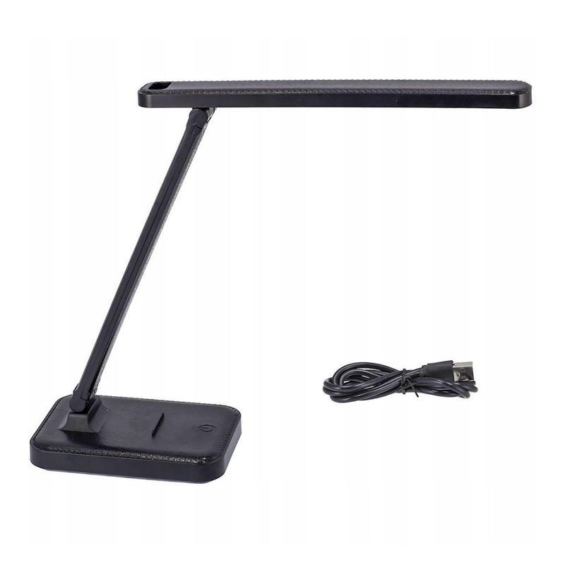 Casa si Gradina - Corpuri si surse de iluminat - Veioze si lampi - Veioze - Lampa de birou LED Jumi, cu suport pentru telefon, negru, 3 niveluri de luminozitate - Infinity.ro