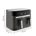 Electronice si Electrocasnice - Electrocasnice bucatarie - Aparate de gatit & desert - Friteuze - Friteuza dubla cu aer cald Tefal Dual Easy Fry & Grill air fryer EY905B10, 2700 W, capacitate 8.3 L - Infinity.ro