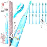 Ingrijire personala si Cosmetice - Igiena dentara - Periute de dinti electrice - Periuta electrica reincarcabila sonica WhySmile Copii, 32000 miscari/minut, 4 moduri de curatatare - Infinity.ro