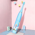 Ingrijire personala si Cosmetice - Igiena dentara - Periute de dinti electrice - Periuta electrica reincarcabila sonica WhySmile Copii, 32000 miscari/minut, 4 moduri de curatatare - Infinity.ro