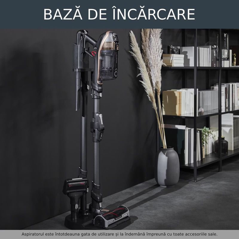 Electronice si Electrocasnice - Ingrijirea locuintei - Aspiratoare - Aspirator vertical fara fir Rowenta X-Force Flex 15.60 RH99F1WO, 550W, 32.4V, autonomie 80 min, filtrare 99.9% - Infinity.ro