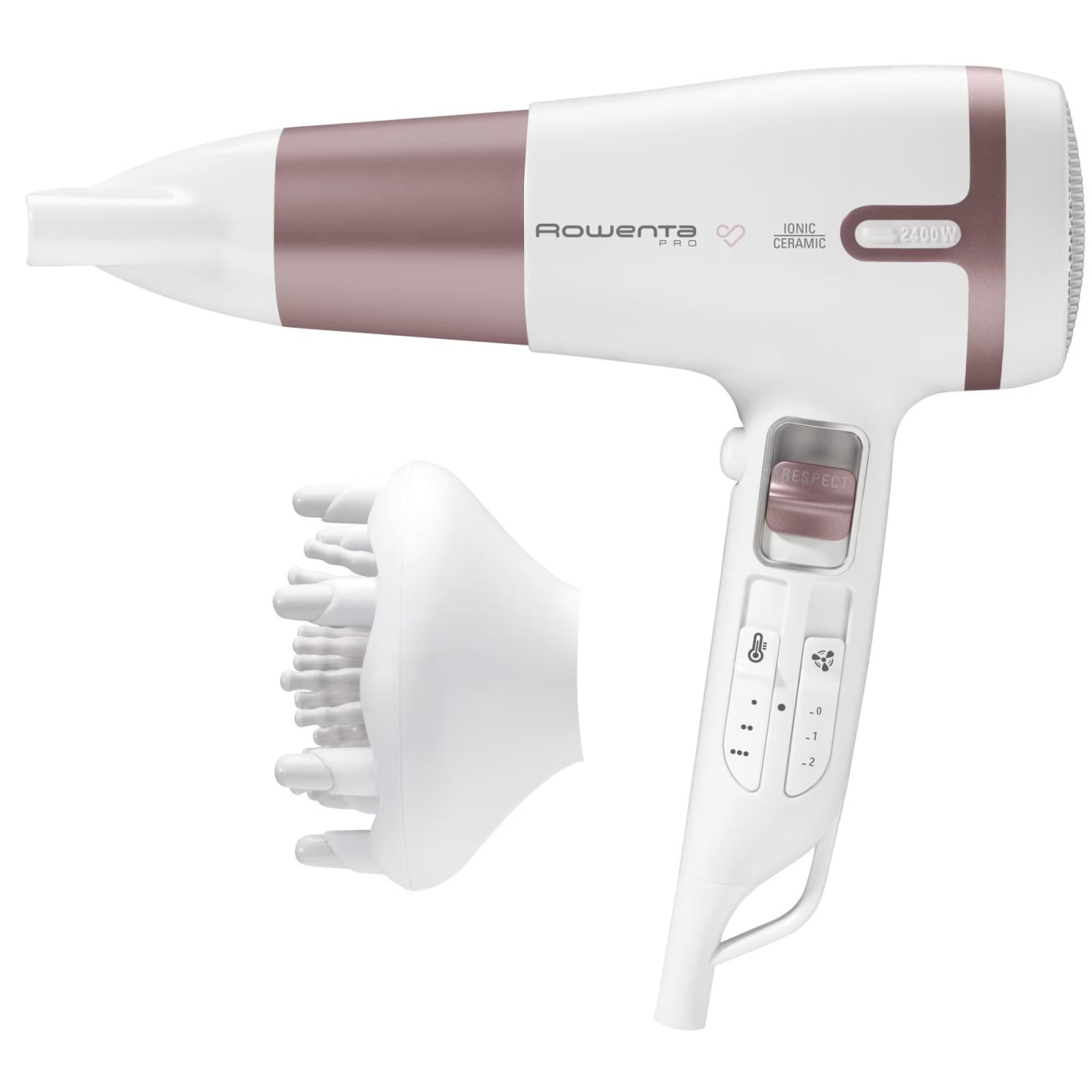 Uscator de par Rowenta Pro Respect Premium Care CV7461F0, 2400 W, difuzor activ, functie ionizare