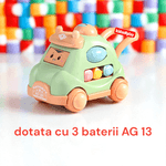 Jucarii, Copii si Bebe - Jucarii si jocuri - Vehicule si jucarii cu telecomanda - Masinute - Masinuta kidsNplay, 125x85x80 mm, verde multicolor, efecte sonore si luminoase, plastic, 02 ani+ - Infinity.ro