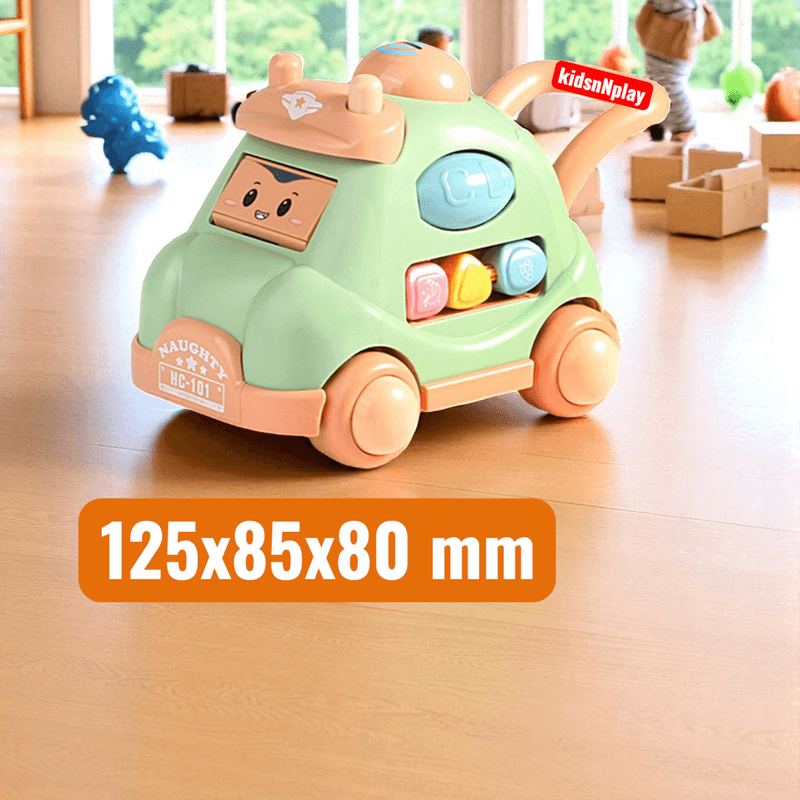 Jucarii, Copii si Bebe - Jucarii si jocuri - Vehicule si jucarii cu telecomanda - Masinute - Masinuta kidsNplay, 125x85x80 mm, verde multicolor, efecte sonore si luminoase, plastic, 02 ani+ - Infinity.ro