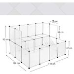 Petshop - Accesorii petshop - Culcusuri si custi - Tarcuri si colivii - Tarc animale mici rozatoare plastic modular diy, 143x108x92 cm, panouri transparente, alb - Infinity.ro