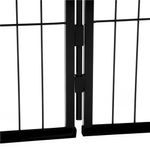 Petshop - Accesorii petshop - Culcusuri si custi - Tarcuri si colivii - Tarc animale companie fier configurabil usa acces 4xl, 184x100x93 cm, pliabil, negru - Infinity.ro