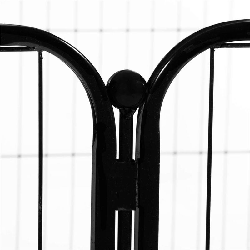 Petshop - Accesorii petshop - Culcusuri si custi - Tarcuri si colivii - Tarc animale companie fier configurabil usa acces 4xl, 184x100x93 cm, pliabil, negru - Infinity.ro