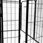 Petshop - Accesorii petshop - Culcusuri si custi - Tarcuri si colivii - Tarc animale companie fier configurabil usa acces 4xl, 184x100x93 cm, pliabil, negru - Infinity.ro