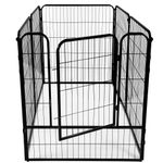 Petshop - Accesorii petshop - Culcusuri si custi - Tarcuri si colivii - Tarc animale companie fier configurabil usa acces 4xl, 184x100x93 cm, pliabil, negru - Infinity.ro