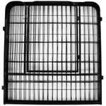 Petshop - Accesorii petshop - Culcusuri si custi - Tarcuri si colivii - Tarc animale companie fier configurabil usa acces 4xl, 184x100x93 cm, pliabil, negru - Infinity.ro
