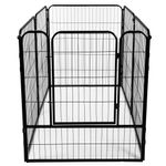 Petshop - Accesorii petshop - Culcusuri si custi - Tarcuri si colivii - Tarc animale companie fier configurabil usa acces 4xl, 184x100x93 cm, pliabil, negru - Infinity.ro