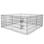 Petshop - Accesorii petshop - Culcusuri si custi - Tarcuri si colivii - Tarc animale companie fier configurabil usa acces xxl, 120x120x60 cm, pliabil, negru - Infinity.ro