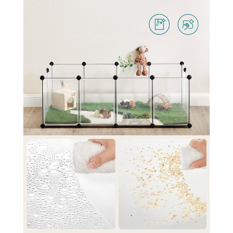 Petshop - Accesorii petshop - Culcusuri si custi - Tarcuri si colivii - Tarc pentru animale mici rozatoare, din plastic, modulara, 125x63x42 cm, alb - Infinity.ro