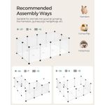 Petshop - Accesorii petshop - Culcusuri si custi - Tarcuri si colivii - Tarc pentru animale mici rozatoare, din plastic, modulara, 125x63x42 cm, alb - Infinity.ro
