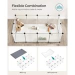 Petshop - Accesorii petshop - Culcusuri si custi - Tarcuri si colivii - Tarc pentru animale mici rozatoare, din plastic, modulara, 125x63x42 cm, alb - Infinity.ro