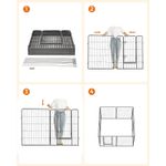 Petshop - Accesorii petshop - Culcusuri si custi - Tarcuri si colivii - Tarc panouri fier caini talie foarte mare cu usa, 157x157x100 cm, pliabil, gri - Infinity.ro