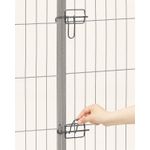 Petshop - Accesorii petshop - Culcusuri si custi - Tarcuri si colivii - Tarc panouri fier caini talie foarte mare cu usa, 157x157x100 cm, pliabil, gri - Infinity.ro