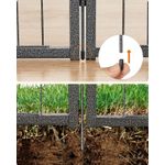 Petshop - Accesorii petshop - Culcusuri si custi - Tarcuri si colivii - Tarc panouri fier caini talie foarte mare cu usa, 157x157x100 cm, pliabil, gri - Infinity.ro