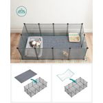 Petshop - Accesorii petshop - Culcusuri si custi - Tarcuri si colivii - Tarc pentru animale de companie, din plastic, DIY, configurabil, 143x73x46cm, gri - Infinity.ro