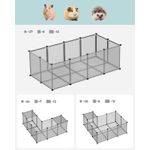 Petshop - Accesorii petshop - Culcusuri si custi - Tarcuri si colivii - Tarc pentru animale de companie, din plastic, DIY, configurabil, 143x73x46cm, gri - Infinity.ro
