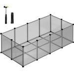 Petshop - Accesorii petshop - Culcusuri si custi - Tarcuri si colivii - Tarc pentru animale de companie, din plastic, DIY, configurabil, 143x73x46cm, gri - Infinity.ro