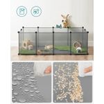 Petshop - Accesorii petshop - Culcusuri si custi - Tarcuri si colivii - Tarc pentru animale de companie, din plastic, DIY, configurabil, 143x73x46cm, gri - Infinity.ro