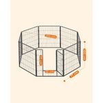 Petshop - Accesorii petshop - Culcusuri si custi - Tarcuri si colivii - Tarc metalic pentru animale, 8 panouri modulare, utilizare interior sau exterior, 160x160x100 cm, negru - Infinity.ro
