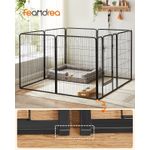 Petshop - Accesorii petshop - Culcusuri si custi - Tarcuri si colivii - Tarc metalic pentru animale, 8 panouri modulare, utilizare interior sau exterior, 160x160x100 cm, negru - Infinity.ro