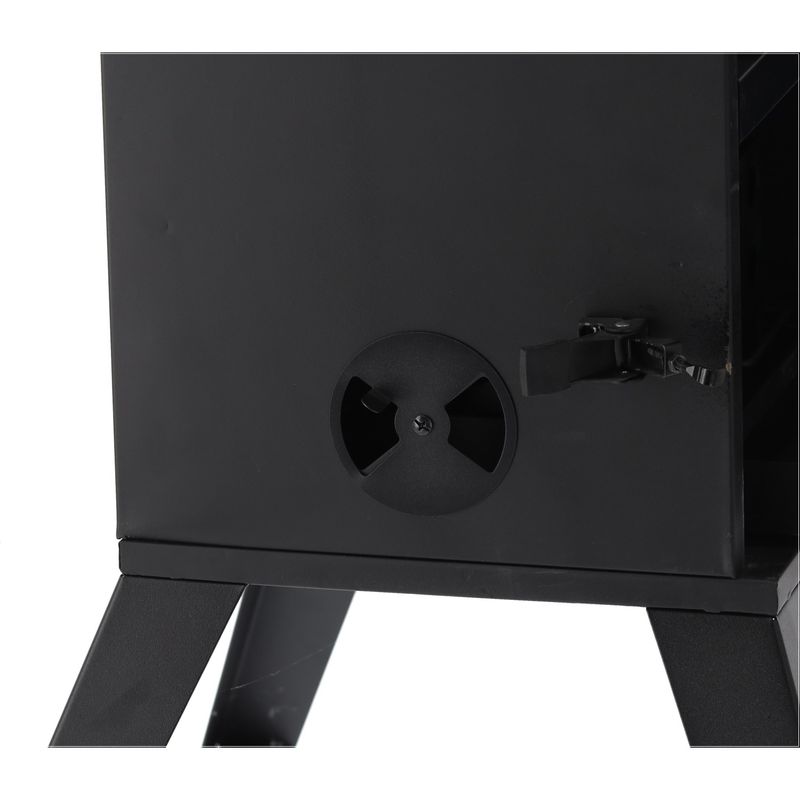Casa si Gradina - Gradina si terasa - Gratare si accesorii - Gratare de gradina - Afumatoare gradina otel cu termometru si 3 gratare, 60x55x103 cm, control temperatura, negru - Infinity.ro
