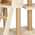 Petshop - Accesorii petshop - Jucarii animale - Ansambluri de joaca - Ansamblu joaca pisici loc zgariat ascunzatoare culcus mingi, 136 cm, stalpi sisal, crem - Infinity.ro