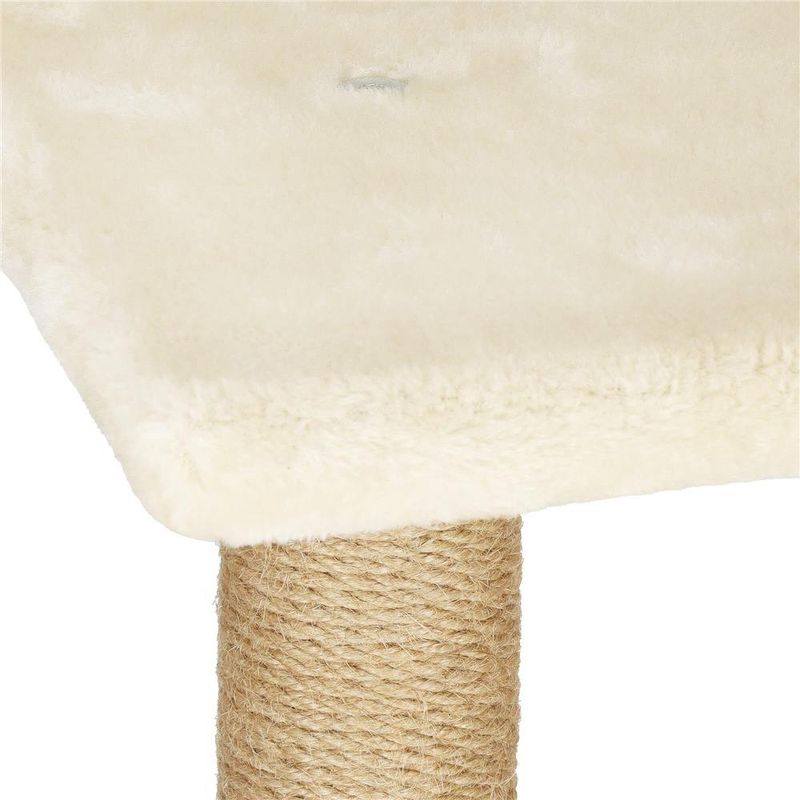 Petshop - Accesorii petshop - Jucarii animale - Ansambluri de joaca - Ansamblu joaca pisici loc zgariat ascunzatoare culcus mingi, 136 cm, stalpi sisal, crem - Infinity.ro