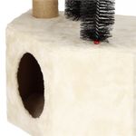 Petshop - Accesorii petshop - Jucarii animale - Ansambluri de joaca - Ansamblu joaca pisici loc zgariat ascunzatoare culcus hamac minge, 154 cm, stalpi sisal, crem - Infinity.ro