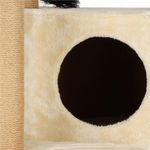 Petshop - Accesorii petshop - Jucarii animale - Ansambluri de joaca - Ansamblu joaca pisici loc zgariat ascunzatoare culcus hamac minge, 154 cm, stalpi sisal, crem - Infinity.ro