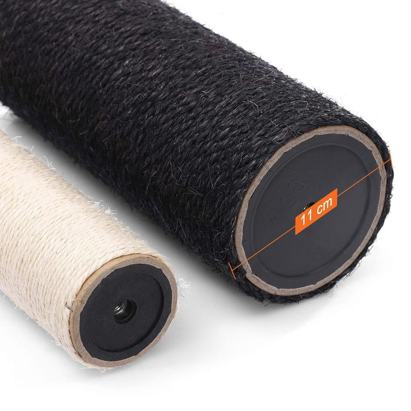 Petshop - Accesorii petshop - Jucarii animale - Ansambluri de joaca - Ansamblu joaca pisici tip copac 2 culcusuri 2 ascunzatoare, 50x50x141 cm, stalpi sisal, gri - Infinity.ro