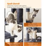 Petshop - Accesorii petshop - Jucarii animale - Ansambluri de joaca - Ansamblu de joaca pentru pisici, tip copac, cu culcus, hamac si ascunzatoare, 55x45x143cm, gri inchis - Infinity.ro
