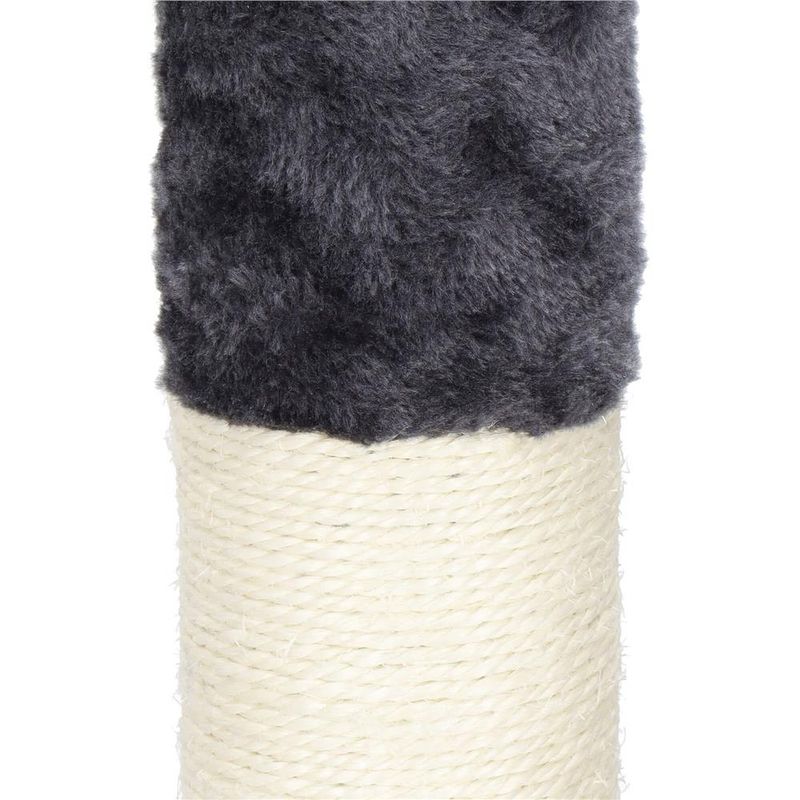 Petshop - Accesorii petshop - Jucarii animale - Ansambluri de joaca - Ansamblu joaca pisici stalp catarat pana la tavan reglabil, 240-265 cm, stalpi sisal, gri inchis - Infinity.ro