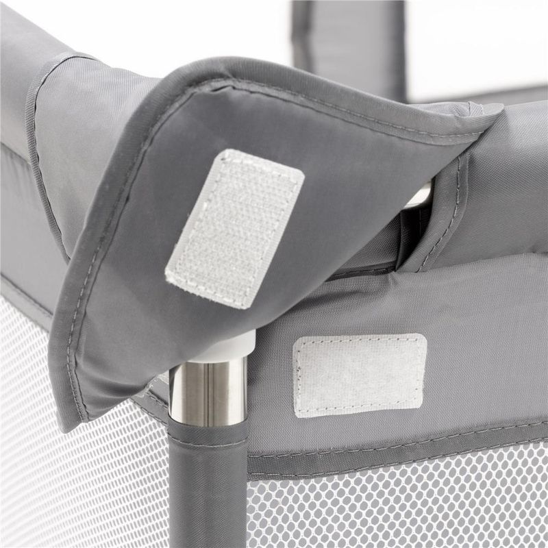 Petshop - Accesorii petshop - Culcusuri si custi - Tarcuri si colivii - Tarc joaca pliabil copii intrare fermoar plasa protectie, 200x180x66 cm, sigur, gri - Infinity.ro