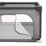Petshop - Accesorii petshop - Culcusuri si custi - Tarcuri si colivii - Tarc joaca pliabil copii intrare fermoar plasa protectie, 200x180x66 cm, sigur, gri - Infinity.ro