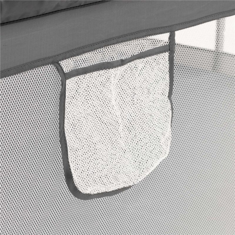 Petshop - Accesorii petshop - Culcusuri si custi - Tarcuri si colivii - Tarc joaca pliabil copii intrare fermoar plasa protectie, 200x180x66 cm, sigur, gri - Infinity.ro
